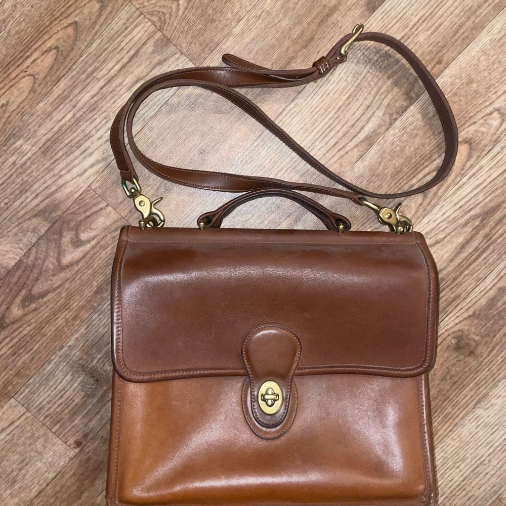 Coach Brown Leather Crossbody Satchel